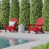 Flash Furniture Red Adirondack Patio Chairs with Cupholder, 4PK 4-LE-HMP-1044-10-RD-GG